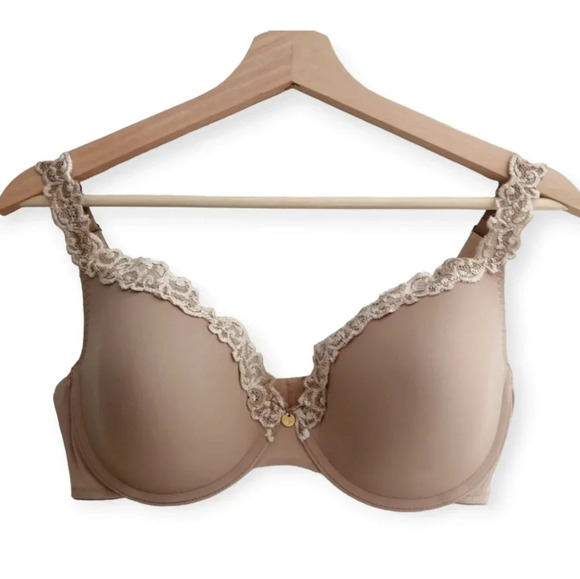 Natori Nude Beige Bra with Lace Trim and Straps Accent 34DD - Picture 15 of 15